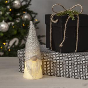 Fehér-szürke fénydekoráció karácsonyi mintával ø 6,5 cm Joylight – Star Trading
