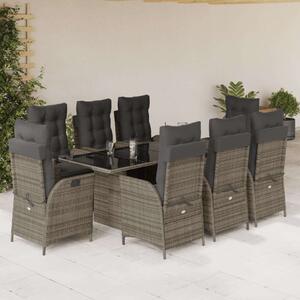 VidaXL Polyrattan Kerti Étkezőgarnitúra - 9 részes