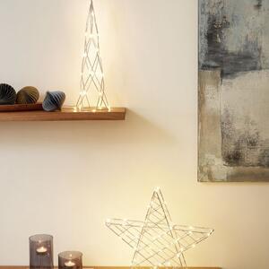 Kave Home LaForma Shirly ezüst karácsonyfa fénydekoráció