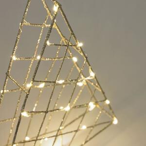 Arany karácsonyfa alakú fénydekoráció Kave Home Phytia