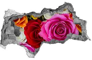 3d-s lyukat fali matrica Színes rózsák