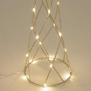 Kave Home Arany karácsonyfa alakú fénydekoráció LaForma Shirly