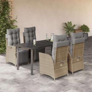 VidaXL Polyrattan Kerti Étkezőgarnitúra - 5 részes
