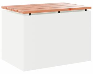 VidaXL Kerti pad Fehér 60 x 40 x 43 cm Acél