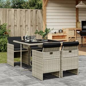 VidaXL Polyrattan Kerti Étkezőgarnitúra - 5 részes