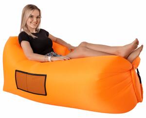 Felfújható babzsák/lazy bag, narancssárga, LEBAG