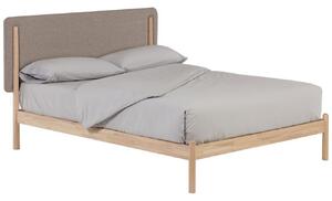 Fa ágy szövet fejtámlával Kave Home Shayndel 160 x 200 cm