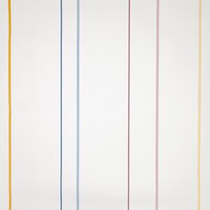 Fehér gyerek fali tapéta Kave Home Nahilin színes csíkokkal 10 x 0,5 m