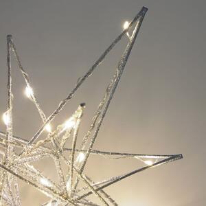 Kis ezüst karácsonyi fénydísz csillag alakú Kave Home Nicoletta