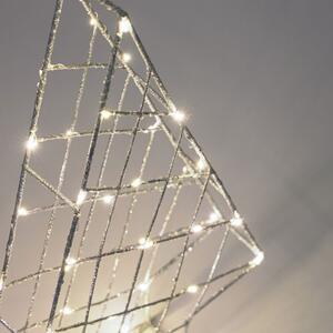 Ezüst karácsonyi LED dekoráció karácsonyfa formájú Kave Home Phytia