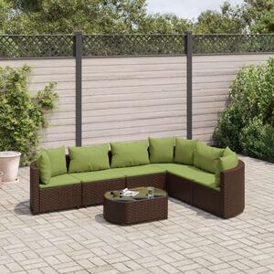 VidaXL Polyrattan Kerti Ülőgarnitúra - 7 részes - Barna