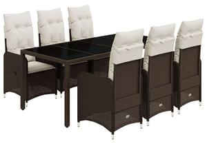 VidaXL Polyrattan Kerti Bútor - 7 részes Bisztró készlet