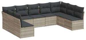 VidaXL Polyrattan Kerti Ülőgarnitúra - 9 részes