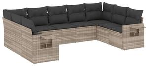VidaXL Polyrattan Kerti Ülőgarnitúra - 9 részes szett