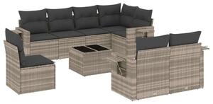 VidaXL Polyrattan Kerti Ülőgarnitúra - 9 részes