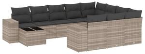VidaXL Polyrattan Kerti Ülőgarnitúra - 11 részes