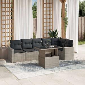 VidaXL Polyrattan Kerti Ülőgarnitúra - 7 részes