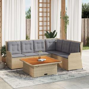 VidaXL Polyrattan Kerti Ülőgarnitúra - 5 részes - Bézs