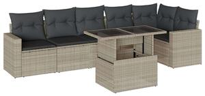 VidaXL Polyrattan Kerti Ülőgarnitúra - 7 részes