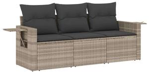 VidaXL Polyrattan Kerti Ülőgarnitúra - 3 részes