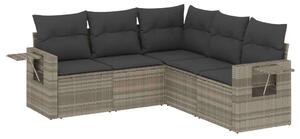 VidaXL Polyrattan Kerti Ülőgarnitúra - 5 részes - Világosszürke