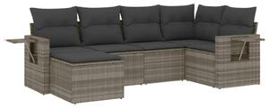 VidaXL Polyrattan Kerti Ülőgarnitúra - 6 részes - Világosszürke