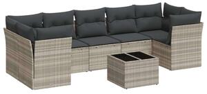 VidaXL Polyrattan Kerti Ülőgarnitúra - 8 részes