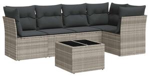 VidaXL Polyrattan Kerti Ülőgarnitúra - 6 részes