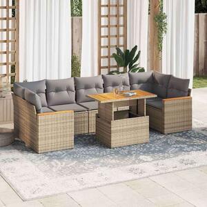 VidaXL Polyrattan Kerti Ülőgarnitúra - 7 részes - Bézs