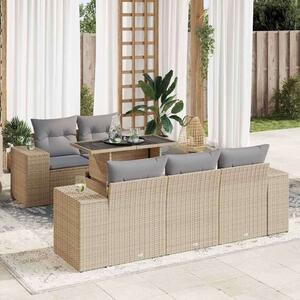 VidaXL Polyrattan Kerti Ülőgarnitúra - 6 részes - Bézs