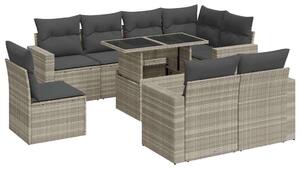 VidaXL Polyrattan Kerti Ülőgarnitúra - 9 részes