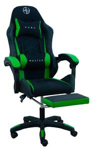 Master GM2-GN-L kényelmes főnöki gamer szék forgószék lábtartóval