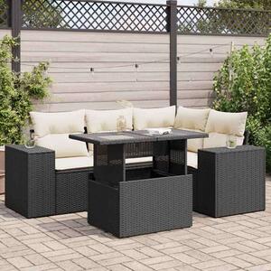 VidaXL 5 részes Polyrattan Kerti Kanapé