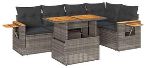 VidaXL 5 részes Polyrattan Kerti Ülőgarnitúra - Szürke