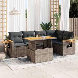 VidaXL 5 részes Polyrattan Kerti Ülőgarnitúra - Szürke