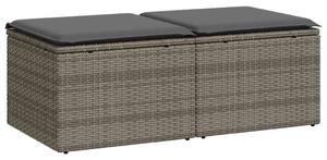 VidaXL 2 részes Polyrattan Kerti Ülőgarnitúra - Szürke