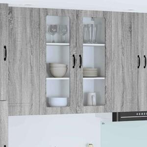 VidaXL Fali konyhaszekrény Szürke Sonoma 80 x 31 x 100 cm Faanyag
