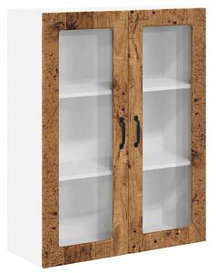 VidaXL Fali konyhaszekrény ajtóval Öreg fa 80 x 31 x 100 cm Faanyag