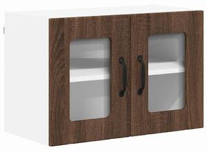 VidaXL Fali üveges szekrény LUCCA 2 pcs Barna Tölgy 60 x 31 x 40 cm