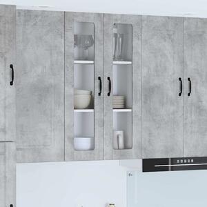 VidaXL Fali konyhaszekrény Beton Szürke 60 x 31 x 100 cm Faanyag