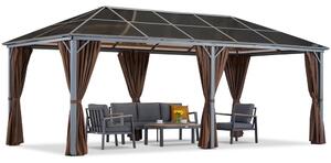 Milos 3x6m kerti pavilon barna függönyökkel Garden Point