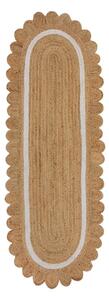 Natúr színű-elefántcsont színű kézi szövésű juta futószőnyeg 80x230 cm Grace White – Flair Rugs