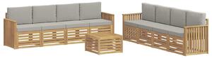 VidaXL Ülőgarnitúrák 9 pcs Fehér és Világosszürke 59 x 59 x 37 cm