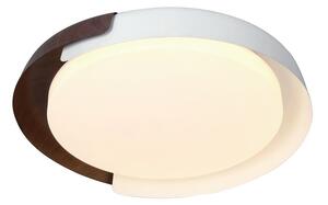 V-TAC okos dekoratív mennyezeti CCT LED lámpa, 48W, fehér és fa hatású, 500x80mm - SKU 24187