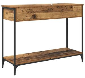 VidaXL Konzolasztal fiókkal Öreg fa 100 x 34,5 x 75 cm Faanyag