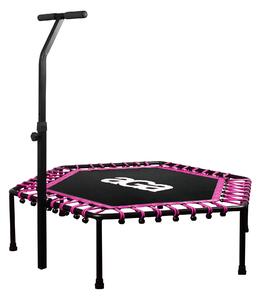 Aga FITNESS Trambulin 130 cm Rózsaszín + fogantyú