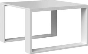 Aldabra Modern Mini dohányzóasztal, 40x67x67 cm, fehér