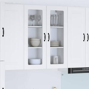 VidaXL Fali konyhaszekrény Magas Fényű Fehér 80 x 31 x 100 cm Faanyag