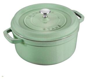 Staub La Cocotte Öntöttvas kerek Főzőedény Ø 24cm 3,8L - Zsálya