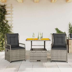 VidaXL Kertbútor Szett - Polyrattan Étkezőgarnitúra - 3 részes
